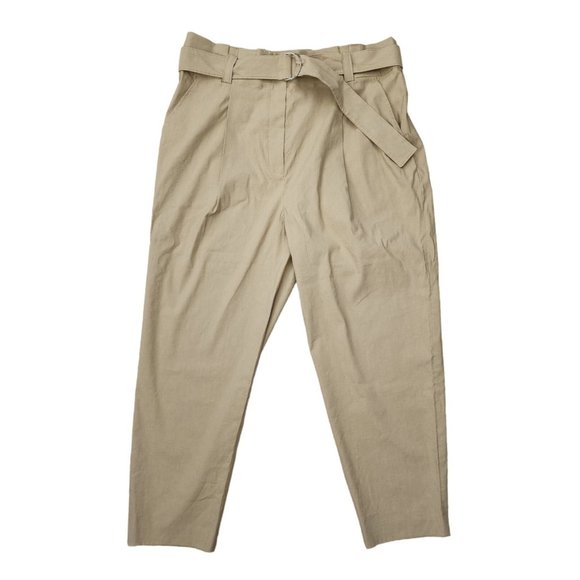 A.L.C. NWT Beleted Pants Solid Khaki Tan Plus ALC 18 - Picture 1 of 4